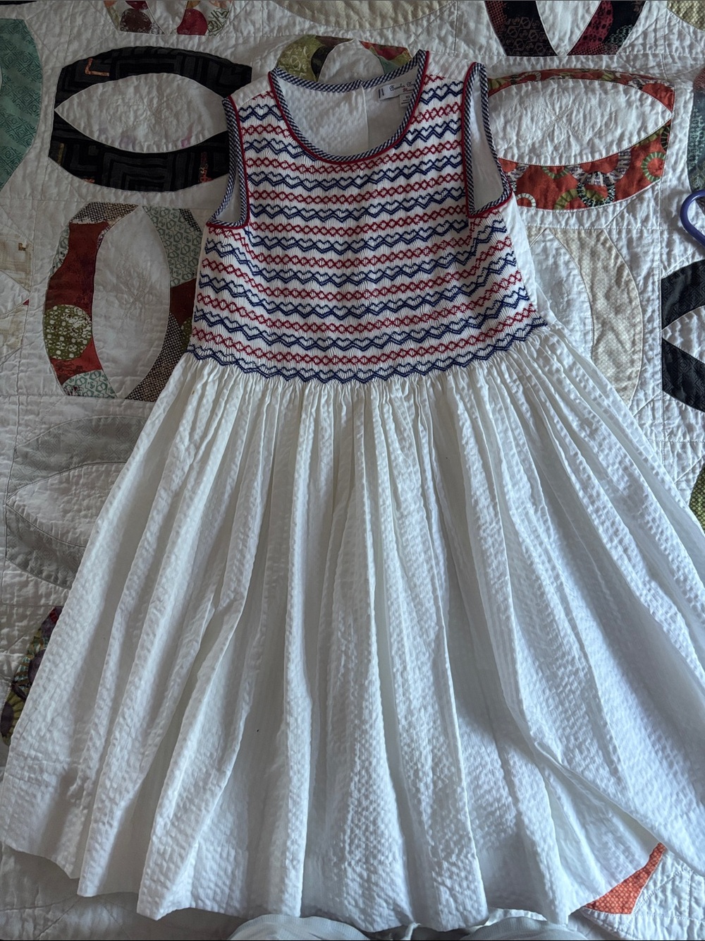 Brooks Brothers Girls dress 4th July red white blue size 10